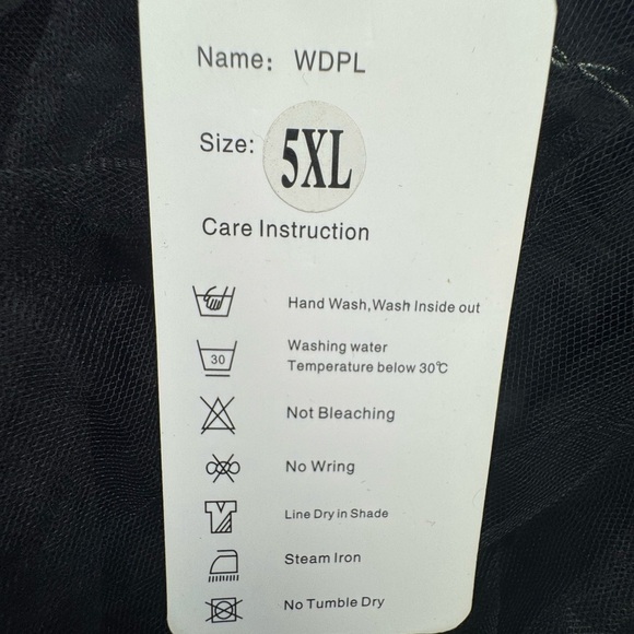 WDPL WOMENS SOLID BLACK COLORED LONG SKIRT SIZE 5XL. B1 - Picture 10 of 11